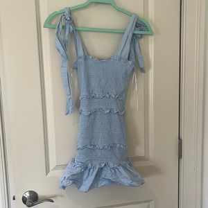 Blue mini dress